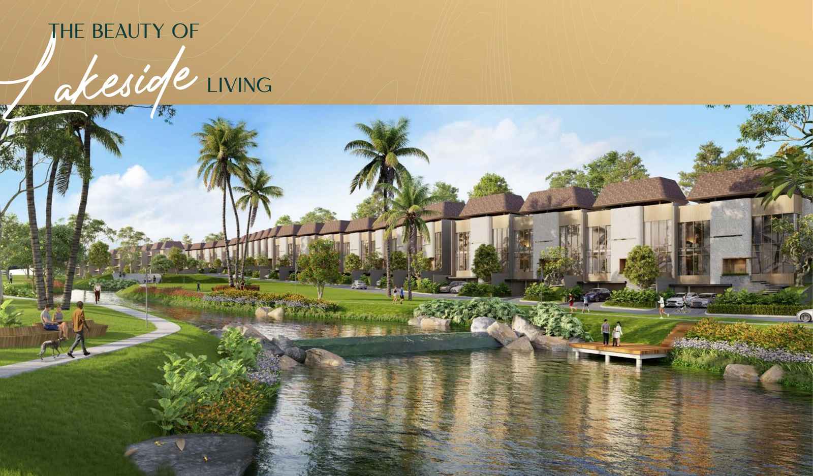 Villa Type B tepi danau kawasan The Links Golf Villa