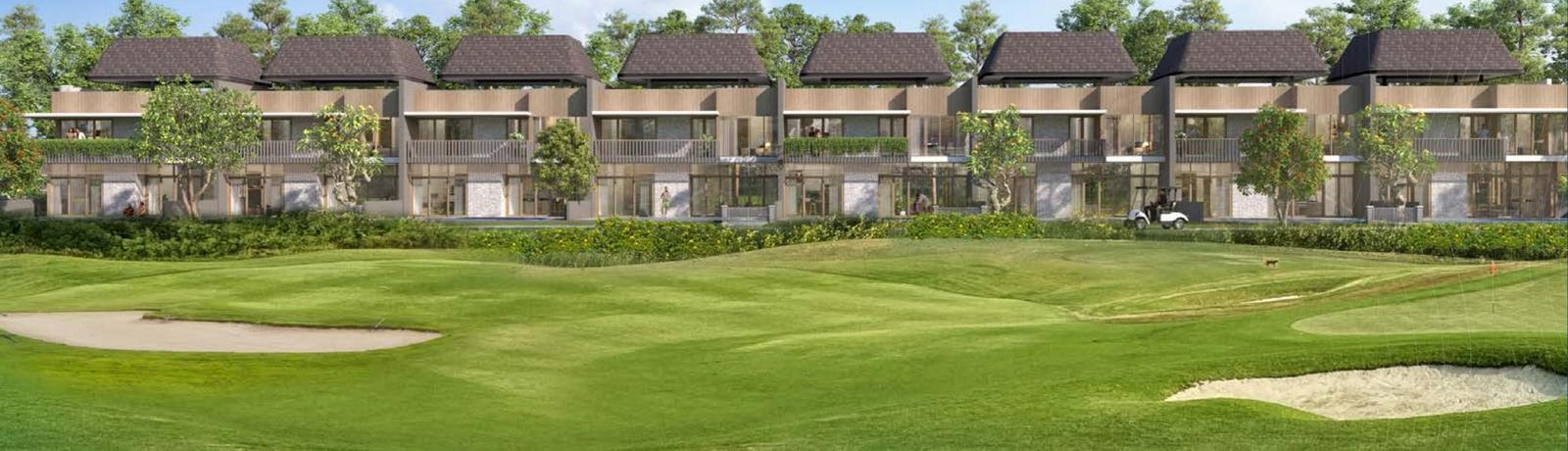 Deretan Villa Type B menghadap fairway golf